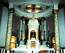 interior of church before fire